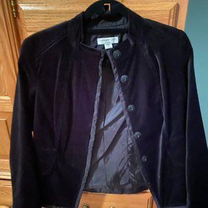 Coldwater Creek Black Velvet Blazer